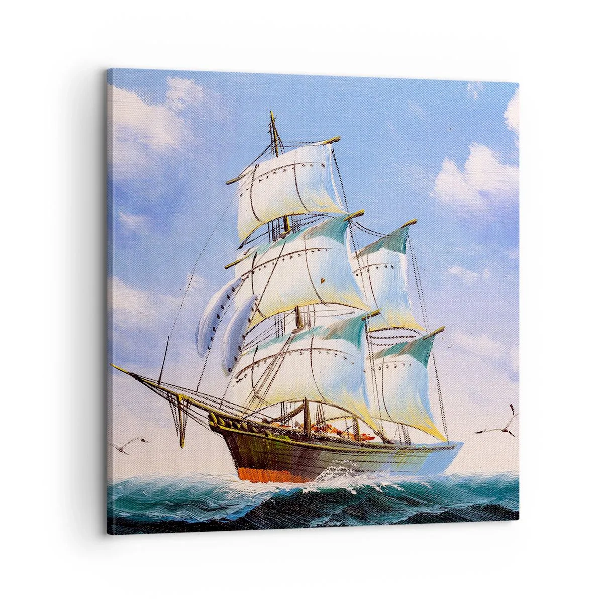 Impression sur toile - Image sur toile - Fièrement avec le vent - 60x60 cm