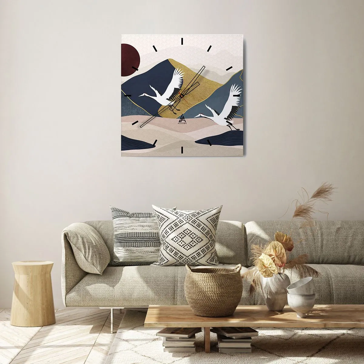 Horloge murale - Pendule murale - Encore une fois, la journée s'est ÉCOULÉE - 40x40 cm