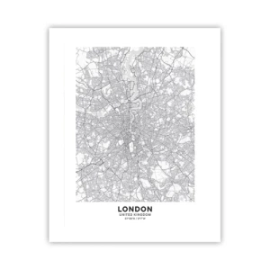 Affiche - Poster - Carte du labyrinthe londonien - 40x50 cm