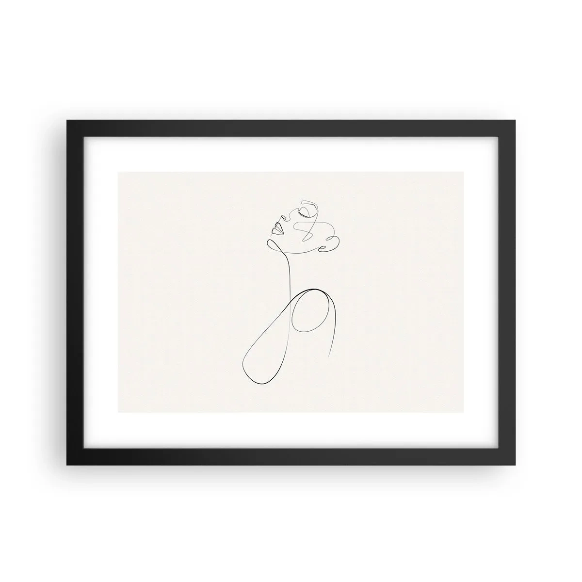 Affiche dans un cadre noir - Poster - En boucle dans les rêves - 40x30 cm