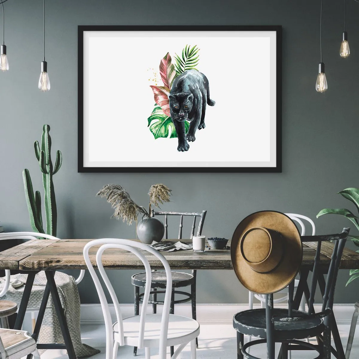 Affiche dans un cadre noir - Poster - Sauvagerie du coeur - 50x40 cm