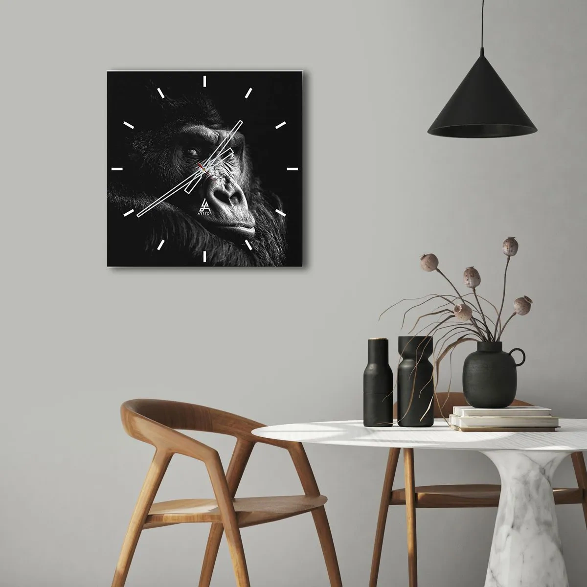 Horloge murale - Pendule murale - Et qu'est-ce que tu regardes? - 30x30 cm