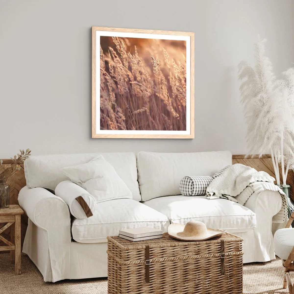 Affiche dans un chêne clair - Poster - Prêt à accueillir l'automne - 60x60 cm