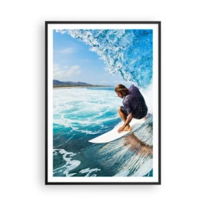 Affiche dans un cadre noir - Poster - Danse avec les vagues - 70x100 cm