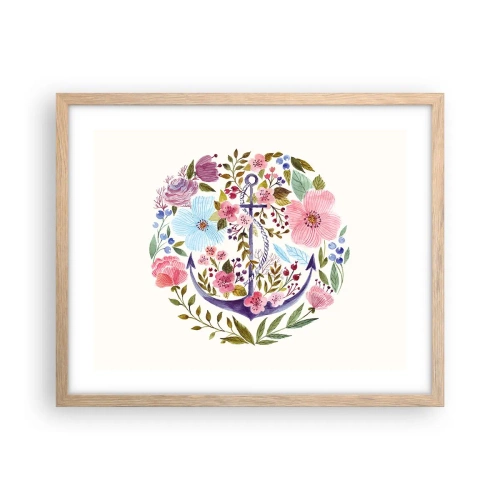 Affiche dans un chêne clair - Poster - Le beau rêve du marin - 50x40 cm