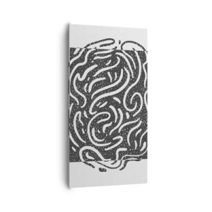 Impression sur toile - Image sur toile - Abstraction : la danse de la joie - 65x120 cm