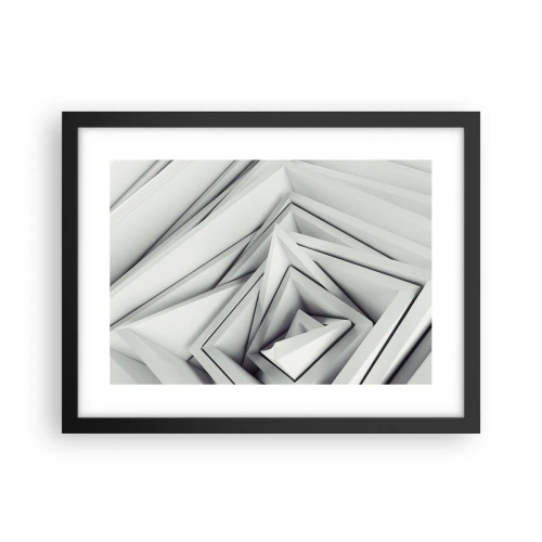 Affiche dans un cadre noir - Poster - Bourgeon d’angles vifs - 40x30 cm