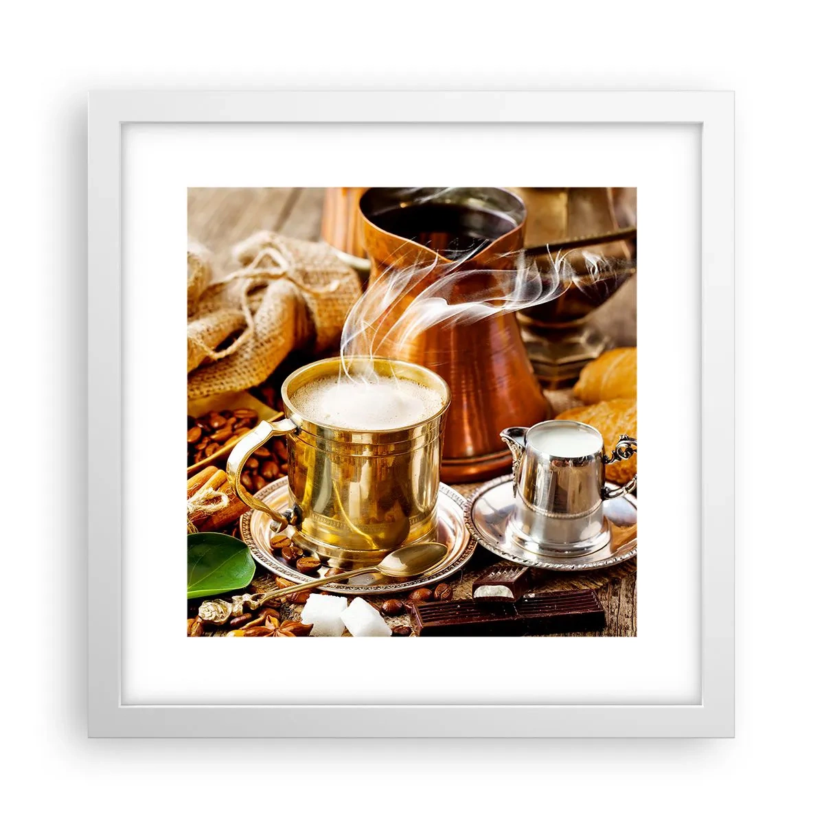 Affiche dans un cadre blanc - Poster - Bonne journée! - 30x30 cm