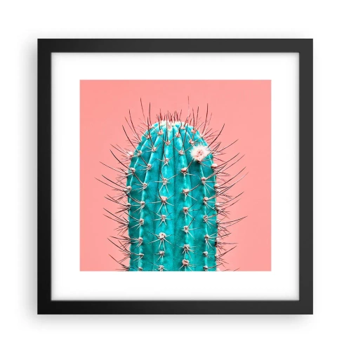 Affiche dans un cadre noir - Poster - Juste regarde - 30x30 cm