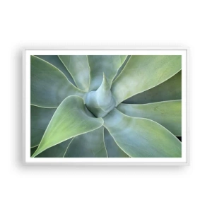 Affiche dans un cadre blanc - Poster - La naissance de la verdure - 100x70 cm