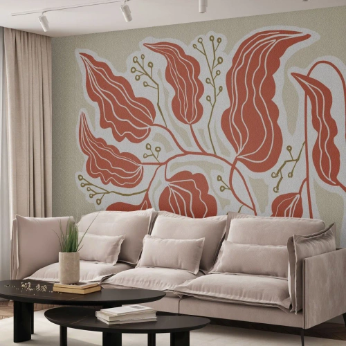 Papier Peint Autocollant Deluxe Sticker - Folk et coloré - Bohème, Botanique, Fleurs - 100x70 cm