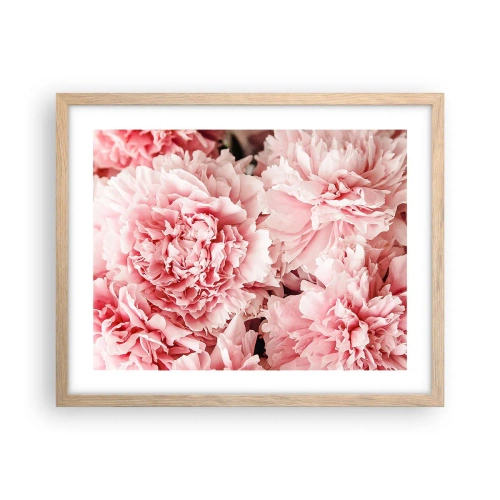 Affiche dans un chêne clair - Poster - Rêve rose - 50x40 cm