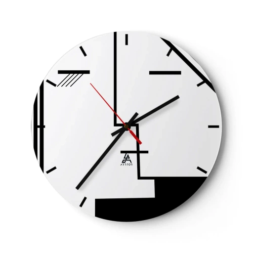 Horloge murale - Pendule murale - Juste un baiser - 40x40 cm