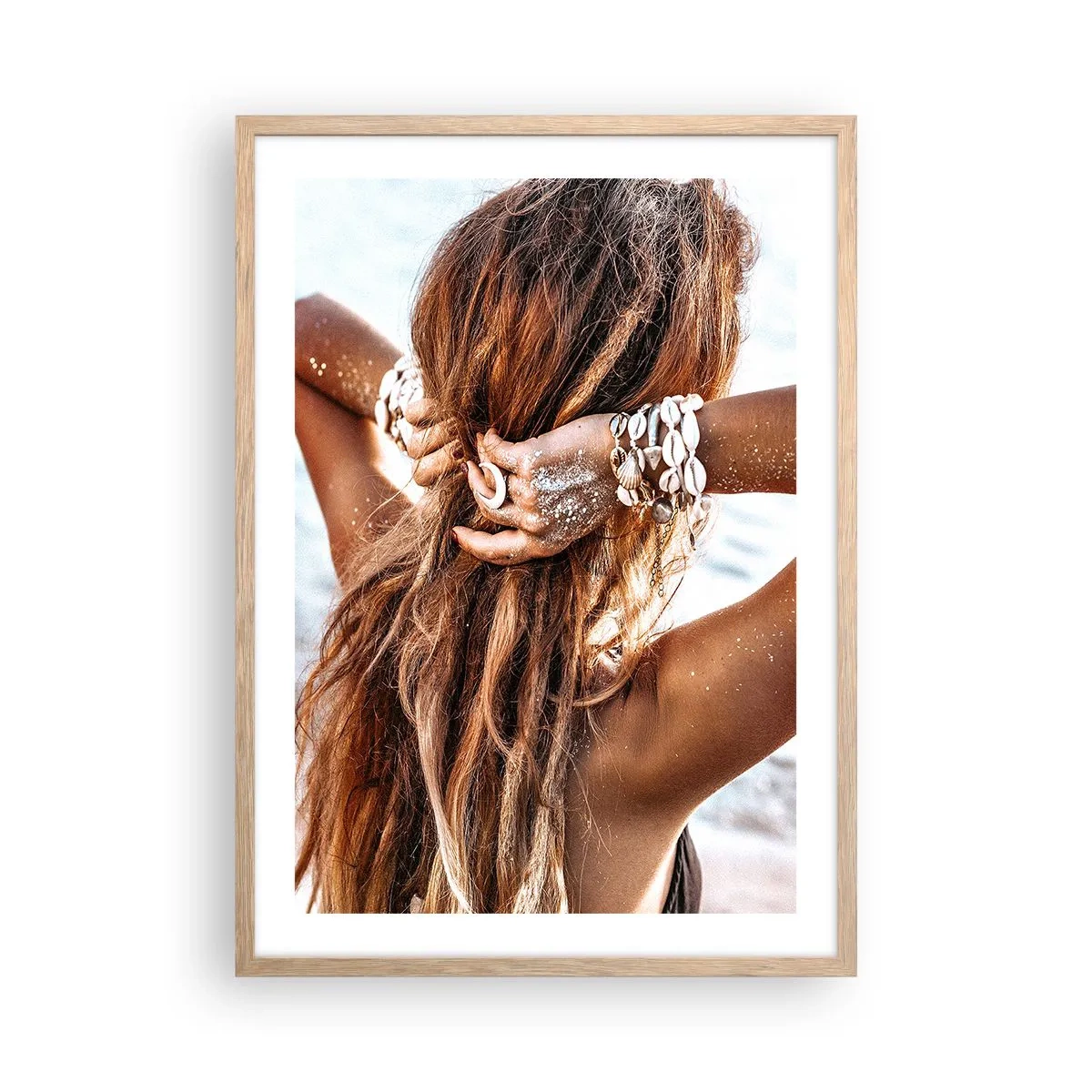 Affiche dans un chêne clair - Poster - La soeur de l'eau et du soleil - 50x70 cm