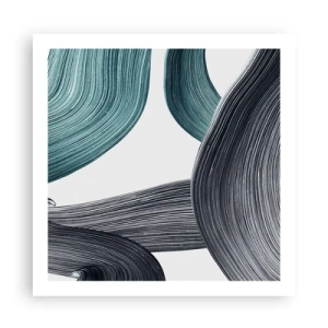 Affiche - Poster - Sentiers émeraude et noirs - 60x60 cm