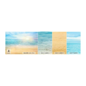 Échantillon de Papier Peint Autocollant Deluxe Sticker - Le grand bleu - Mer, Voir, Plage - 100x30 cm
