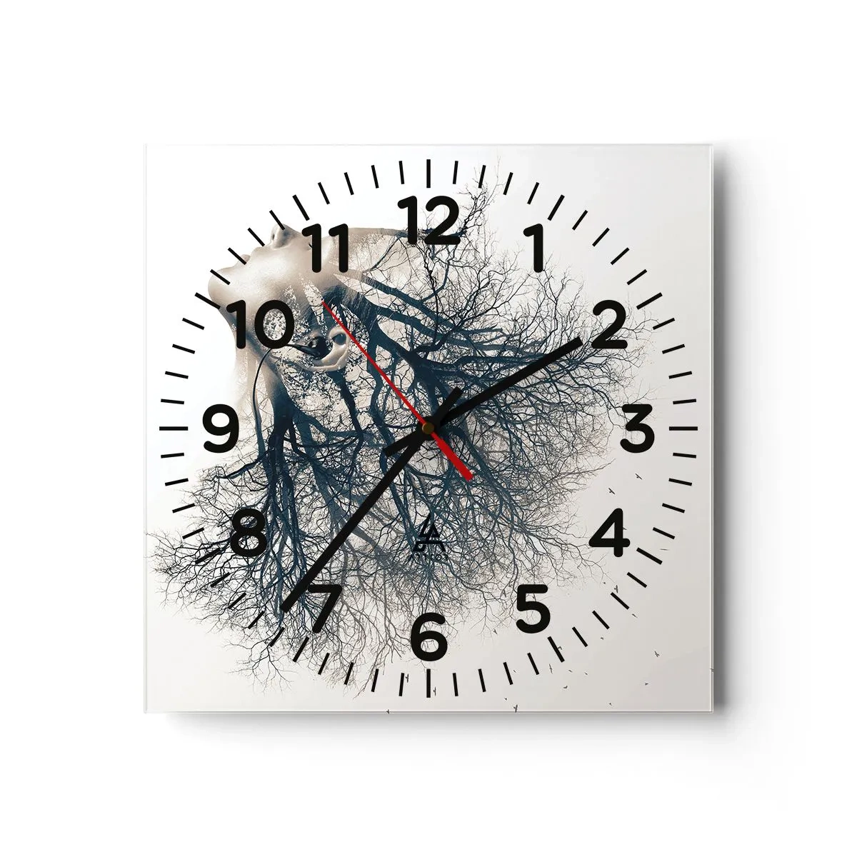 Horloge murale - Pendule murale - Écouter le murmure des arbres - 30x30 cm