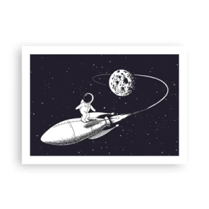 Affiche - Poster - Surfeur de l'espace - 70x50 cm