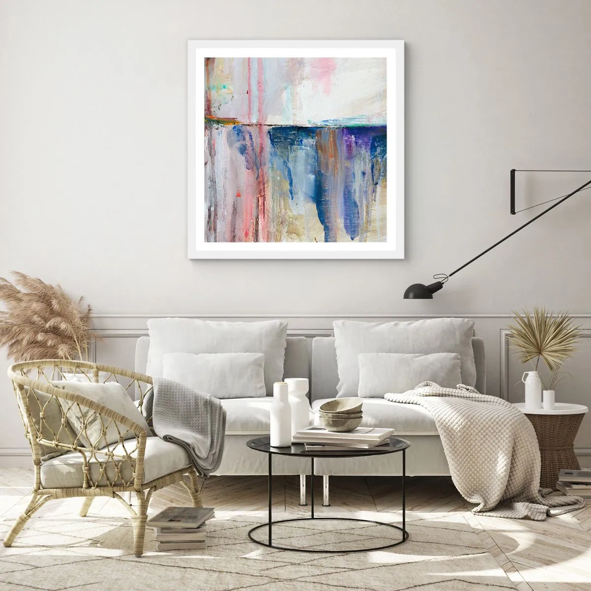 Affiche dans un cadre blanc - Poster - Impressions et associations colorées - 30x30 cm