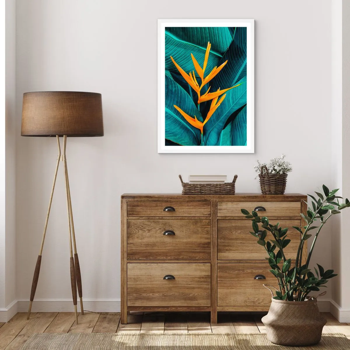 Affiche dans un cadre blanc - Poster - Fleur d'Eden - 70x100 cm