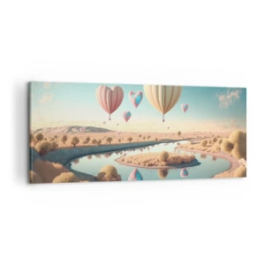 Impression sur toile - Image sur toile - L'amour te permet de t'élever - 100x40 cm