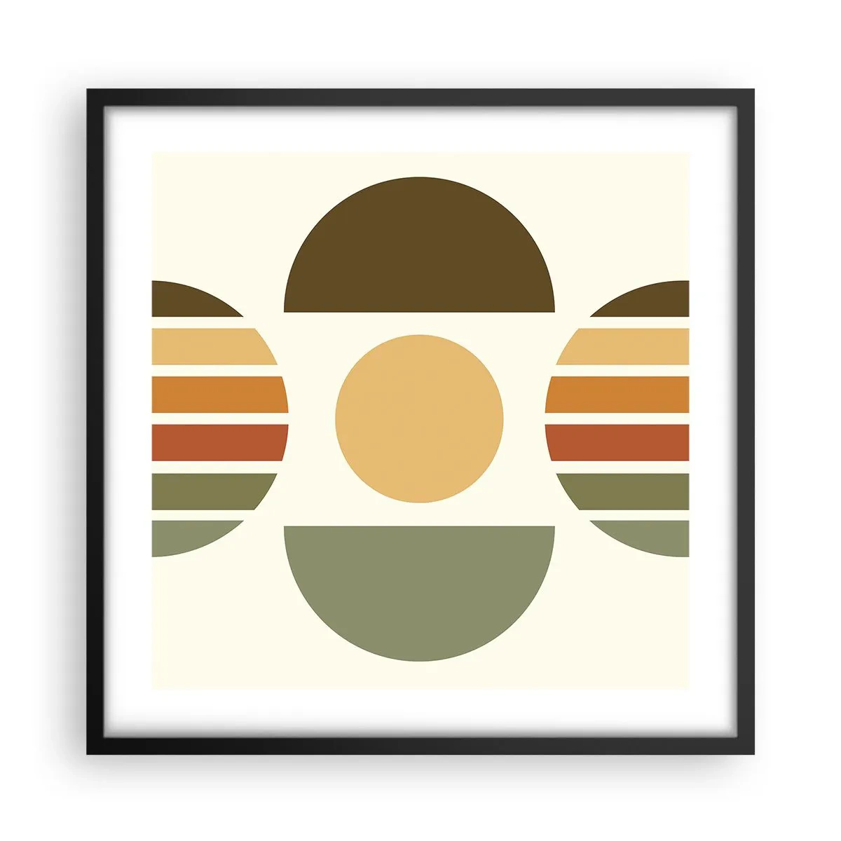 Affiche dans un cadre noir - Poster - Dans les coulaurs de la terre - 50x50 cm