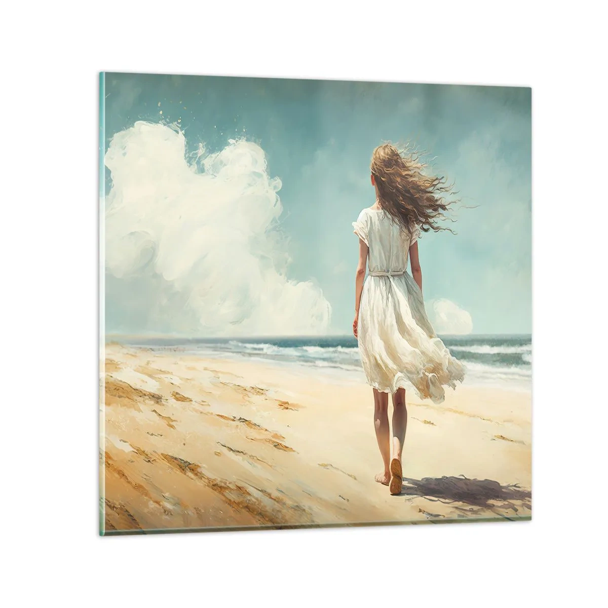 Impression sur verre - Image sur verre - Pour rencontrer le soleil et le vent - 30x30 cm