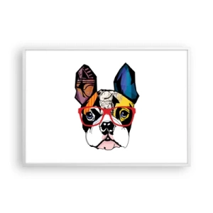 Affiche dans un cadre blanc - Poster - Intellectuel - 100x70 cm