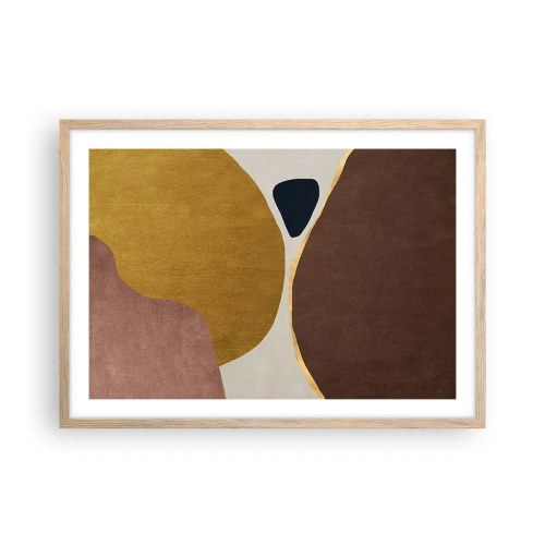 Affiche dans un chêne clair - Poster - L'abstraction – une place dans l'espace - 70x50 cm