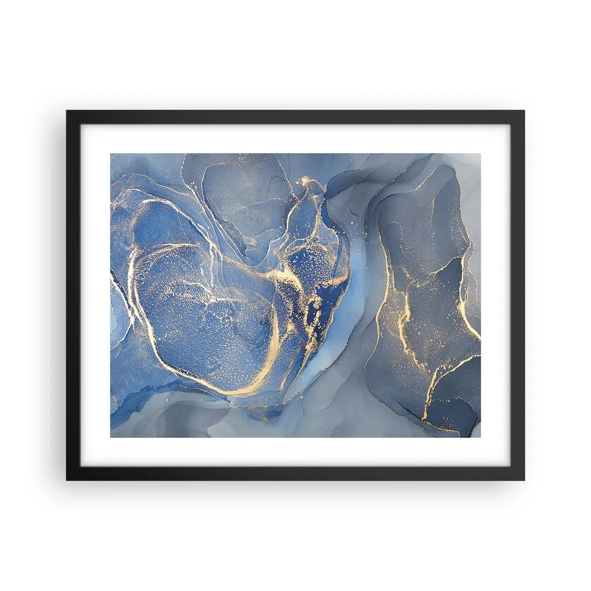 Affiche dans un cadre noir - Poster - Poussière d'or - 50x40 cm