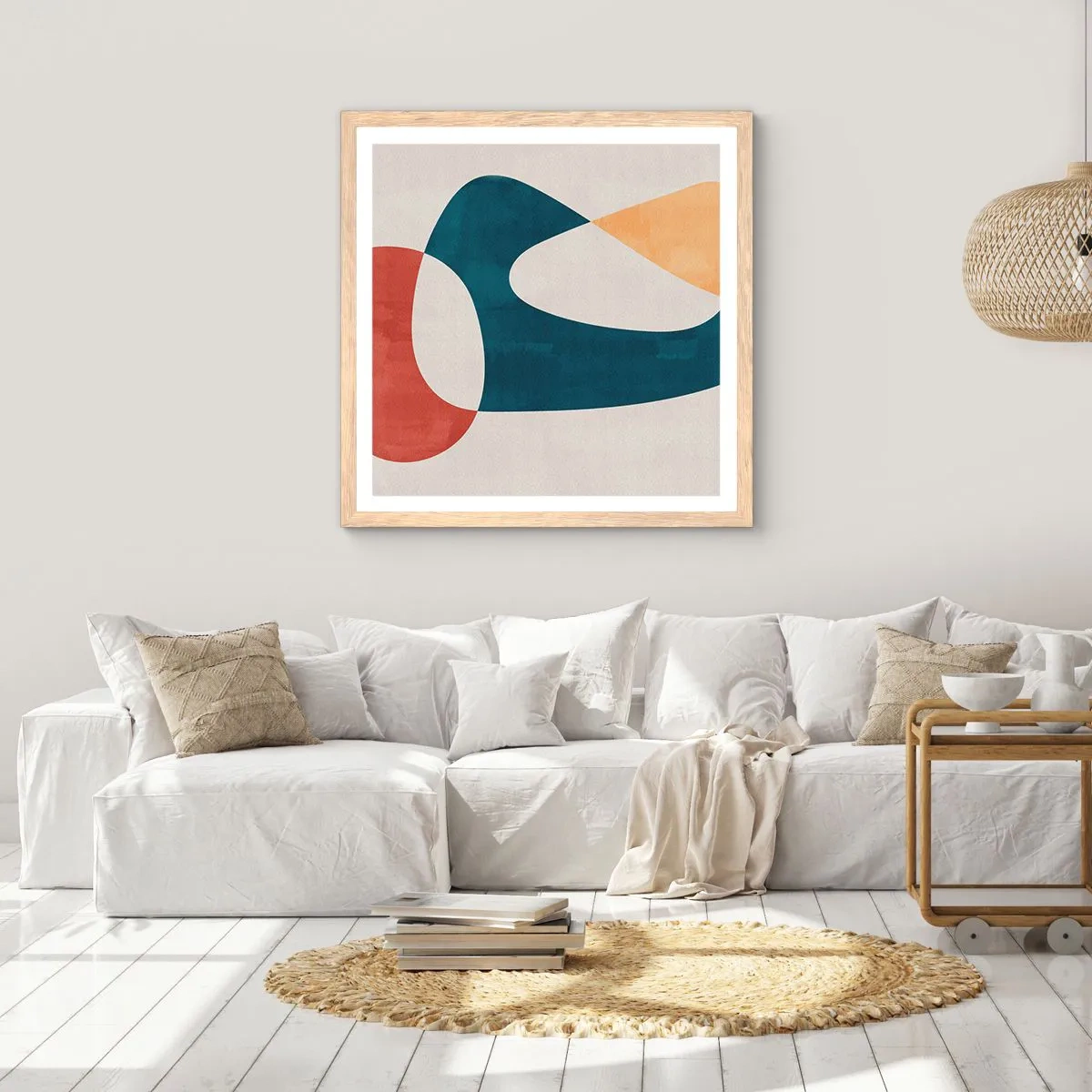 Affiche dans un chêne clair - Poster - Influences et métamorphoses - 40x40 cm