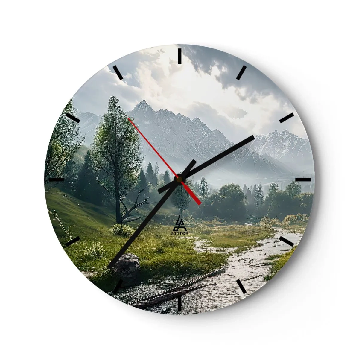Horloge murale - Pendule murale - Aller et retour - 40x40 cm