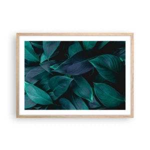 Affiche dans un chêne clair - Poster - le vert lui-même - 70x50 cm