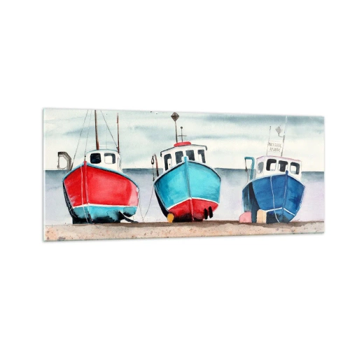 Impression sur verre - Image sur verre - Prêt pour la pêche - 100x40 cm
