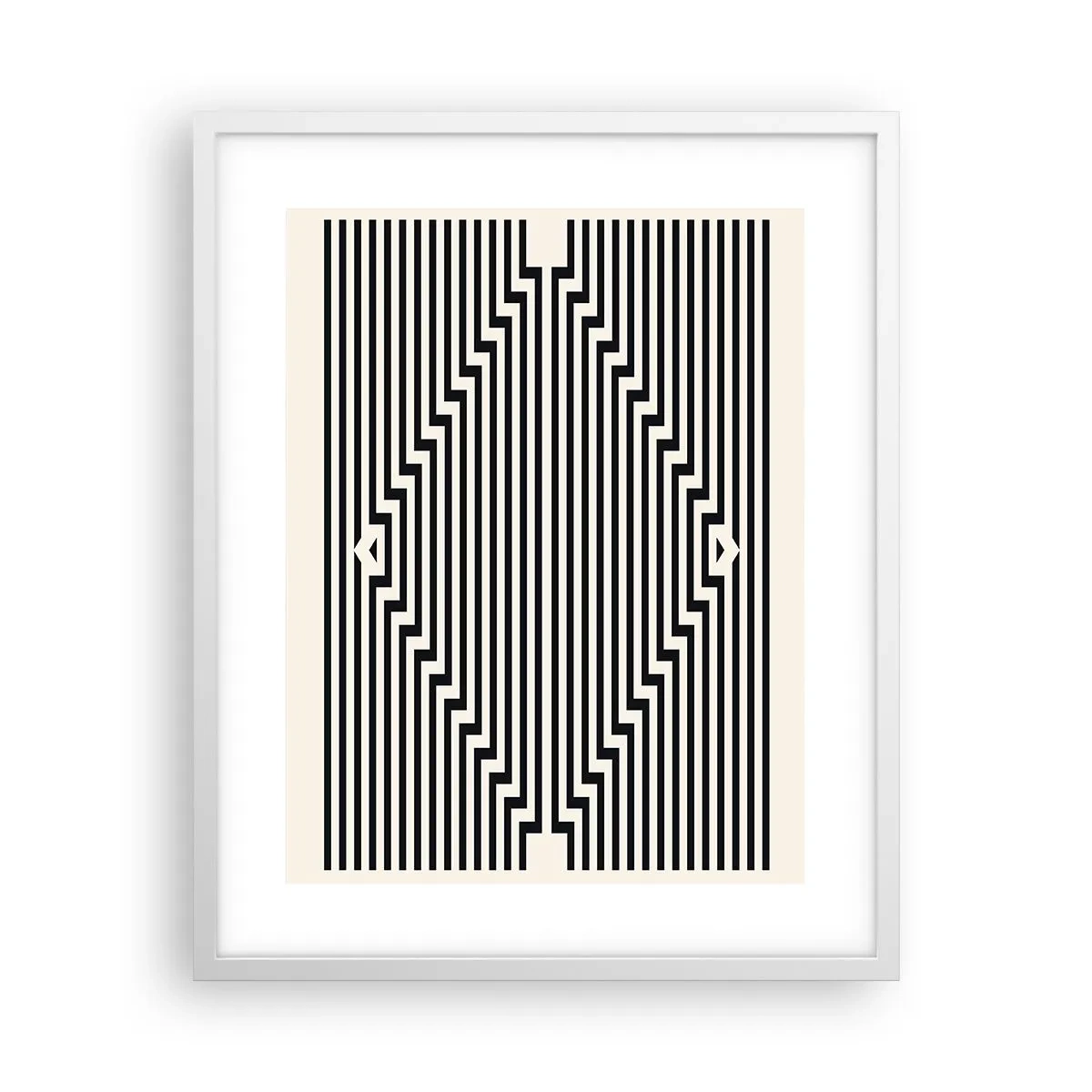 Affiche dans un cadre blanc - Poster - Illusion géométrique - 40x50 cm