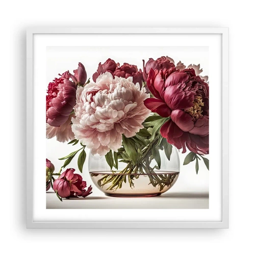 Affiche dans un cadre blanc - Poster - En pleine floraison de beauté - 50x50 cm