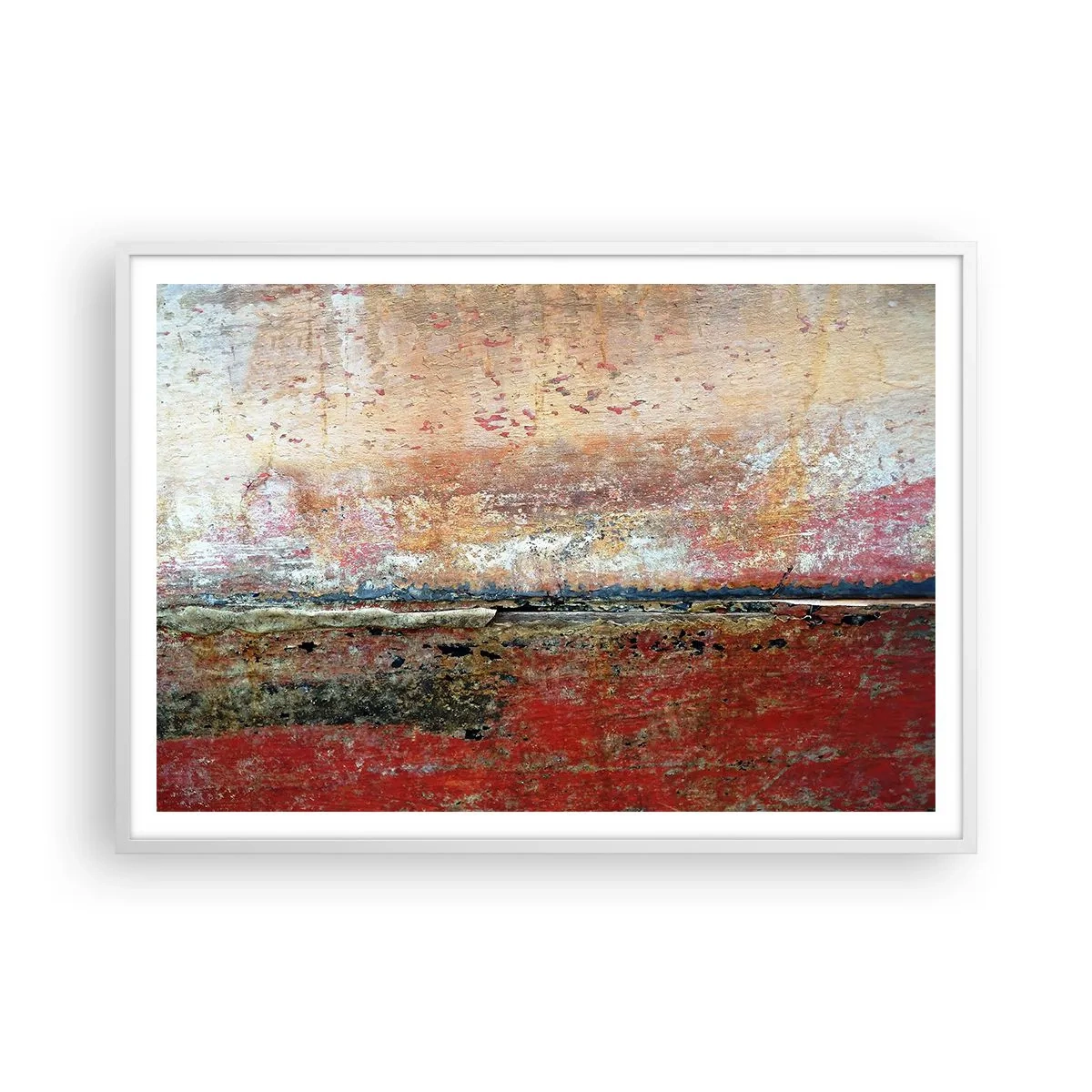 Affiche dans un cadre blanc - Poster - C'est peut-être la mer - 100x70 cm