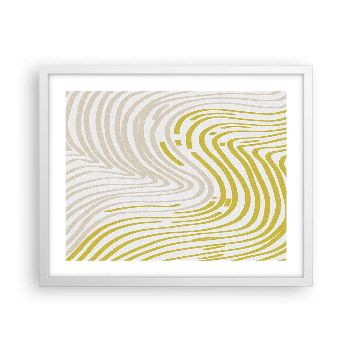 Affiche dans un cadre blanc - Poster - Une composition au léger virage - 50x40 cm