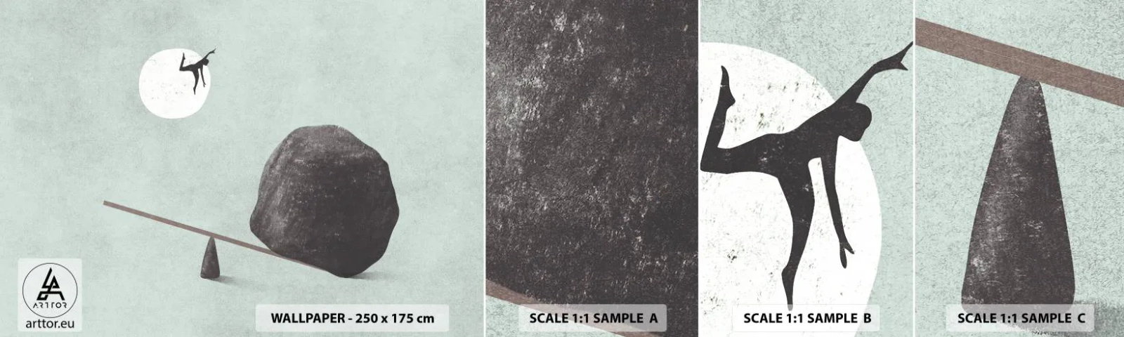 Échantillon De Papier Peint Standard Eco - Réalisation de ses rêves - Abstraction, Morceau, Homme - 100x30 cm