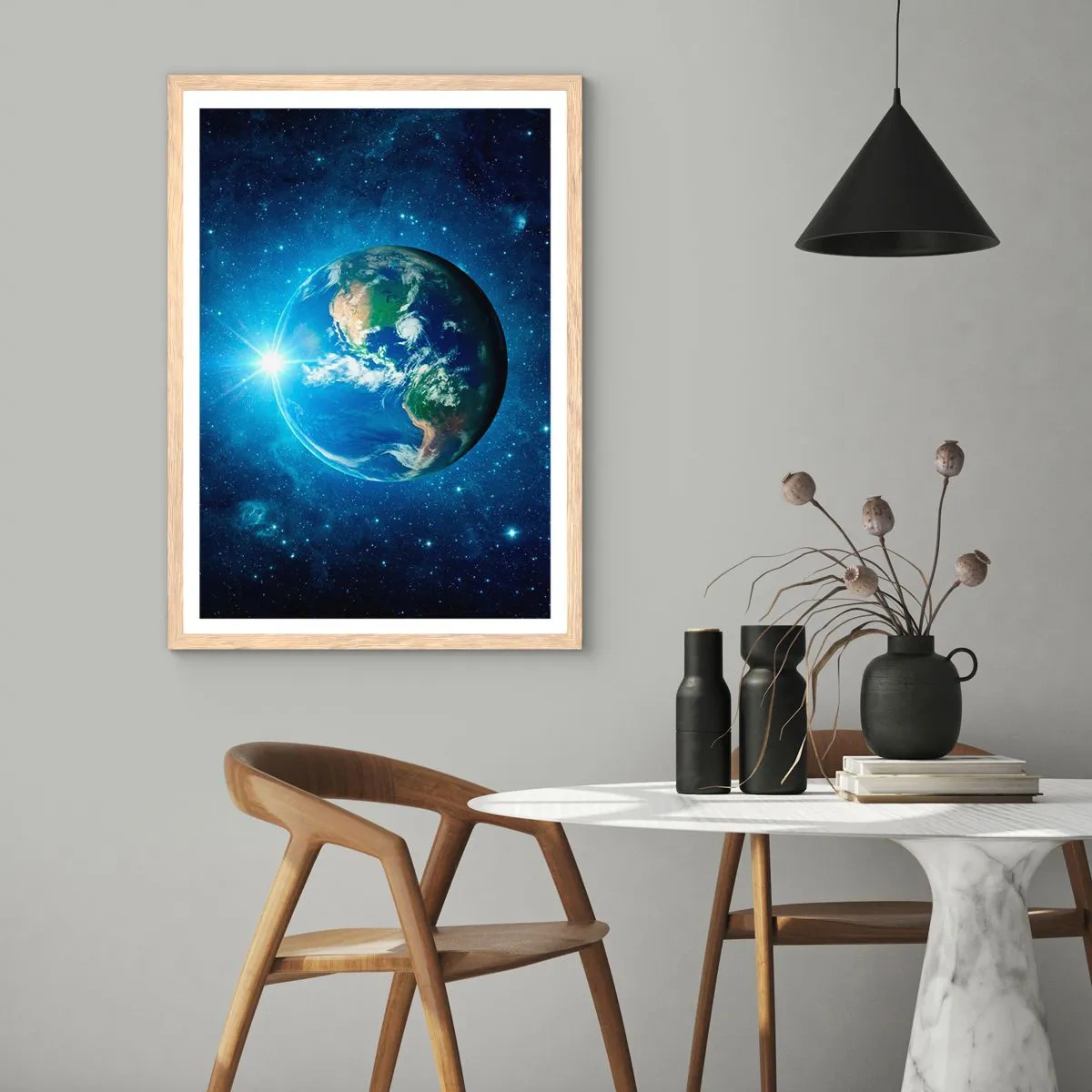Affiche dans un chêne clair - Poster - Nous sommes au paradis - 30x40 cm