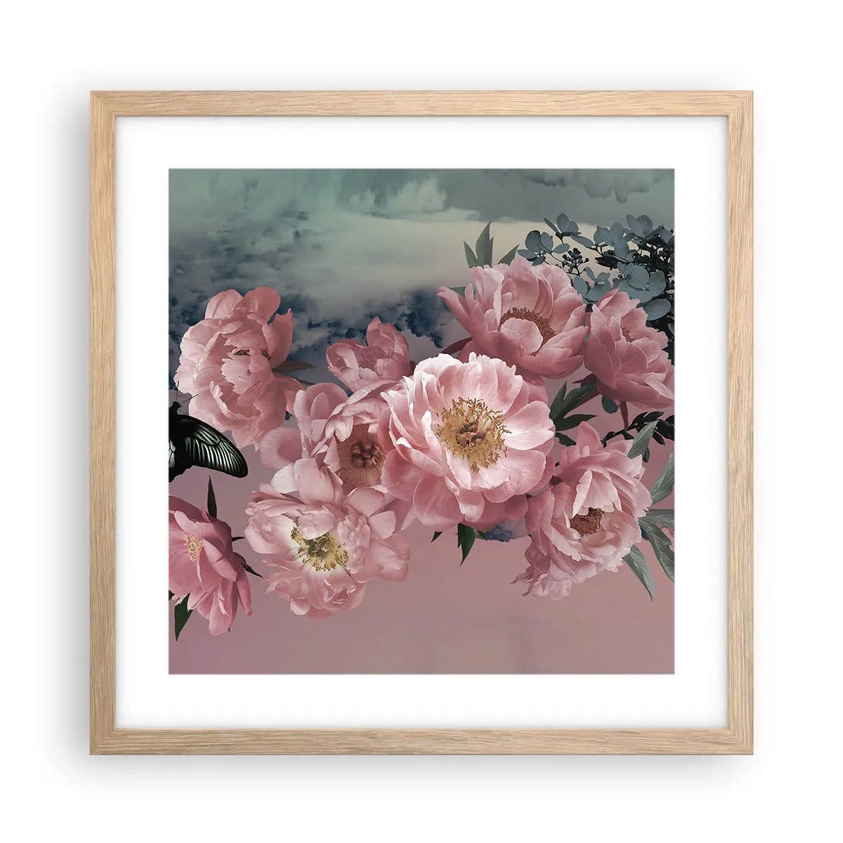 Affiche dans un chêne clair - Poster - Pic du romantisme - 40x40 cm