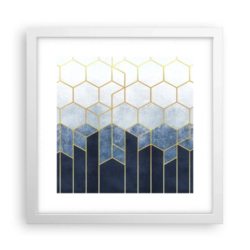 Affiche dans un cadre blanc - Poster - Composition en rythme syncopé - 30x30 cm