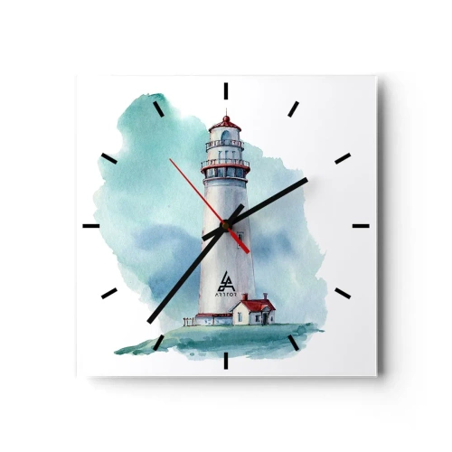 Horloge murale - Pendule murale - La douce sœur du bleu - 40x40 cm