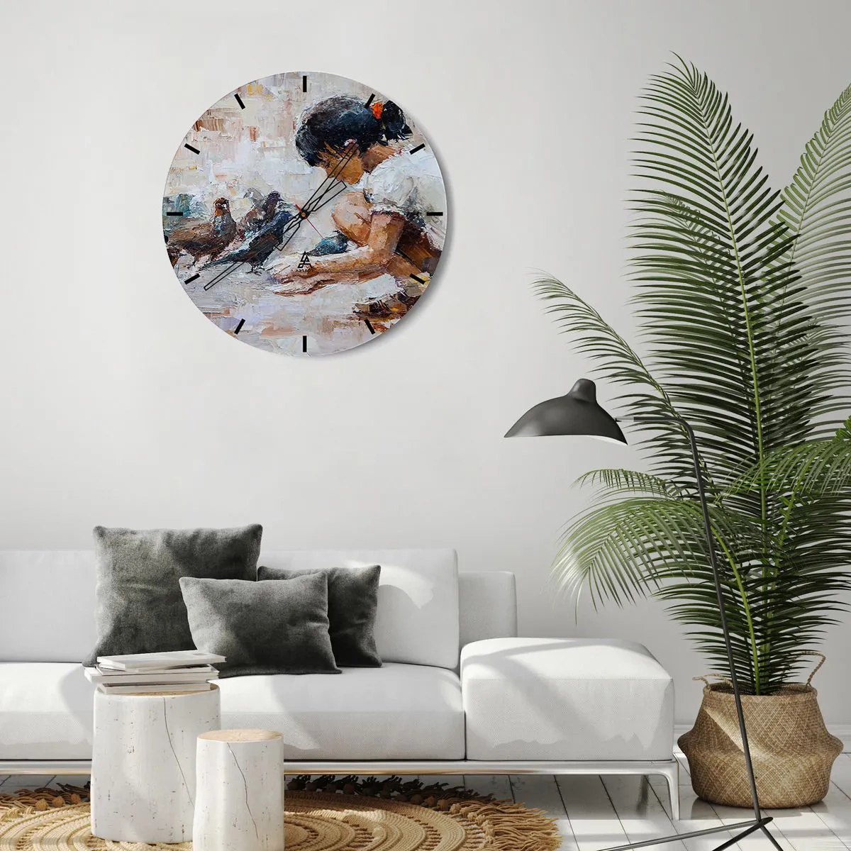 Horloge murale - Pendule murale - Les plus petits et les plus gentils - 30x30 cm