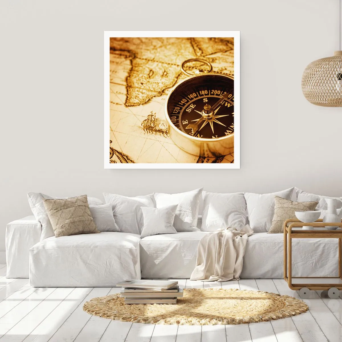 Affiche - Poster - Est ou ouest? - 60x60 cm