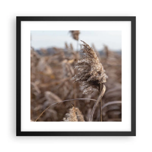Affiche dans un cadre noir - Poster - Il est temps de s'envoler avec le vent - 40x40 cm