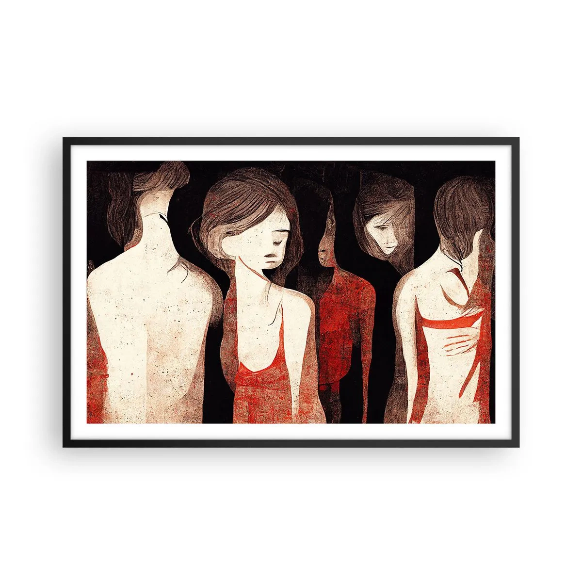 Affiche dans un cadre noir - Poster - Madones des ténèbres - 91x61 cm