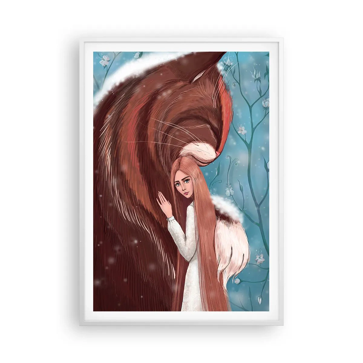 Affiche dans un cadre blanc - Poster - Bienvenue dans le conte de fées - 70x100 cm