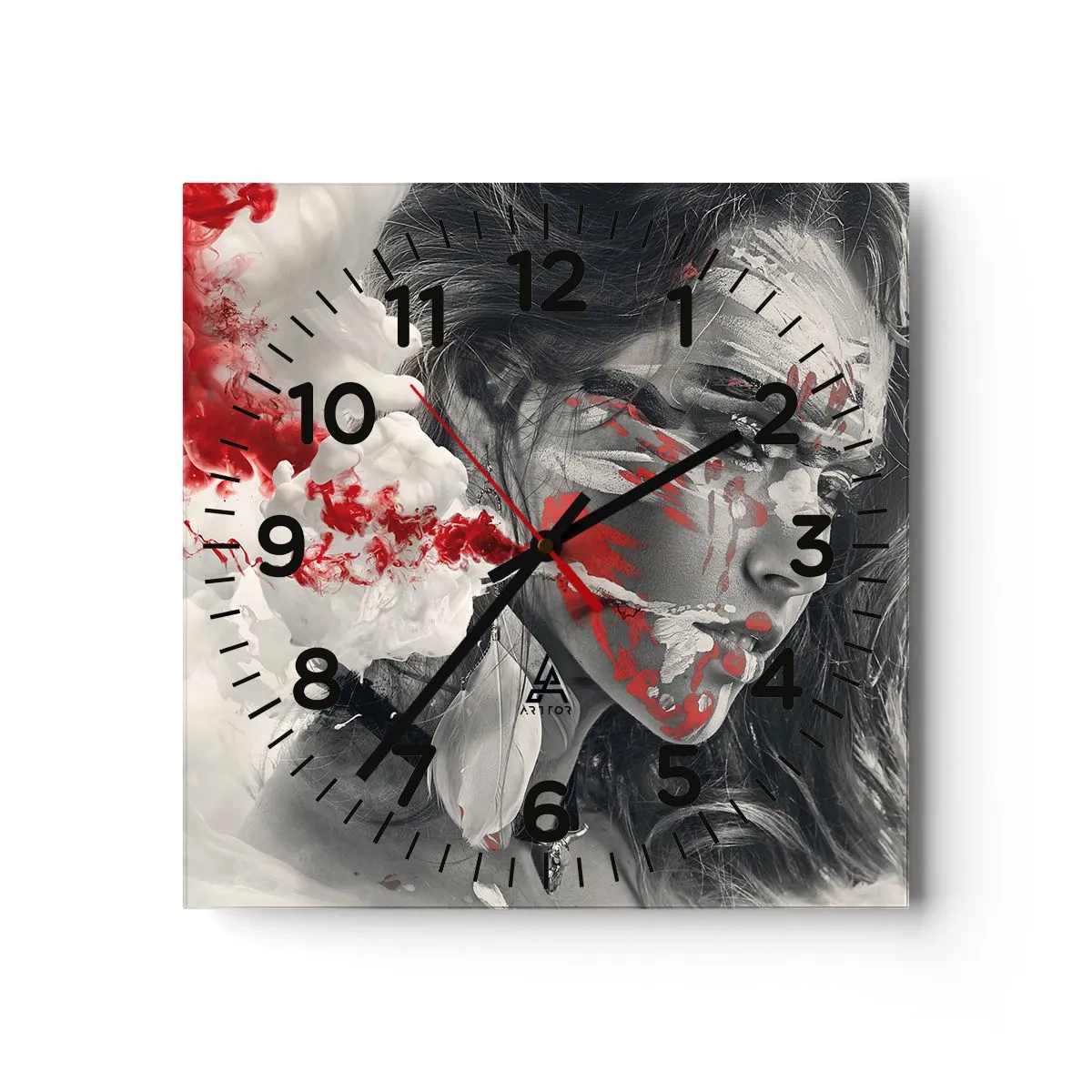 Horloge murale - Pendule murale - Dans les fumées de l'absurde - 30x30 cm