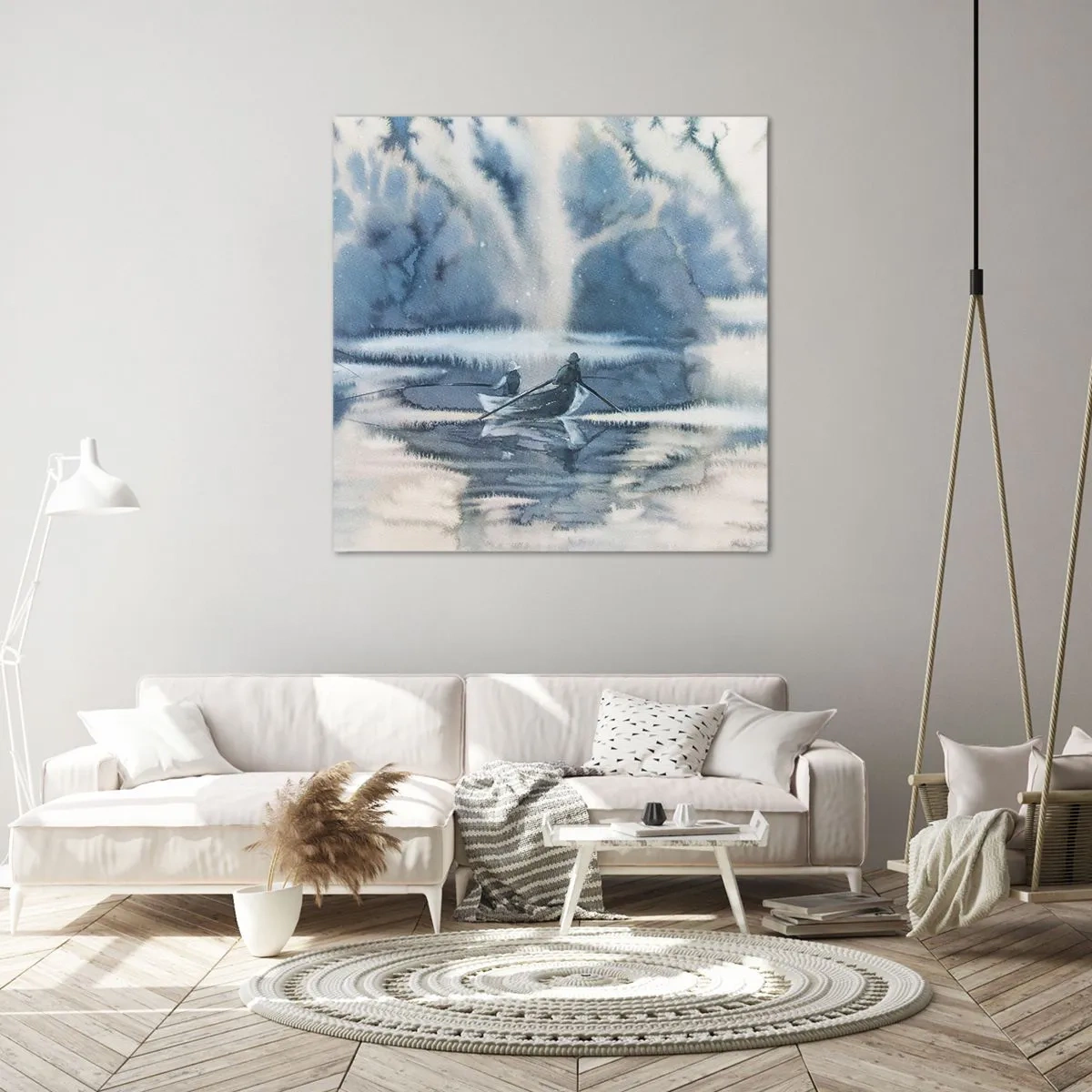 Impression sur toile - Image sur toile - Les pêcheurs dans leur paradis - 70x70 cm